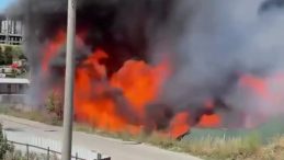 Palet Üretim Tesisinde Korkutucu Yangın