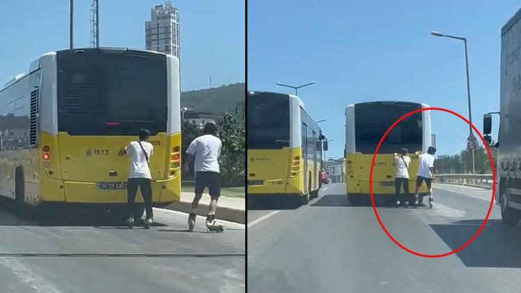 Patenli Gençlerin Tehlikeli Yolculuğu! O Anlar Kameralara Yansıdı