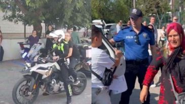 Sınava Geç Kalan Öğrencilere Polis Desteği