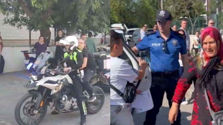 Sınava Geç Kalan Öğrencilere Polis Desteği