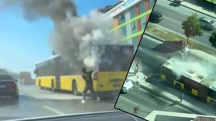 Sultangazi'de Korku Dolu Anlar: İETT Otobüsü Alev Aldı