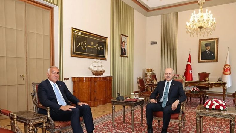 TBMM Başkanı Kurtulmuş, Kültür ve Turizm Bakanı Ersoy'u Ağırladı
