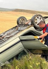 Yağmurun Yol Kayganlığına Sebep Olduğu Kaza: 3 Yaralı!
