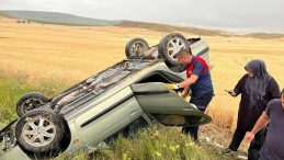 Yağmurun Yol Kayganlığına Sebep Olduğu Kaza: 3 Yaralı!