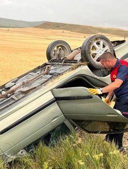 Yağmurun Yol Kayganlığına Sebep Olduğu Kaza: 3 Yaralı!