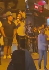 Yer İstanbul Beşiktaş! Mekanda eşime baktılar diyerek döner bıçağına sarıldı: O anlar kamerada!