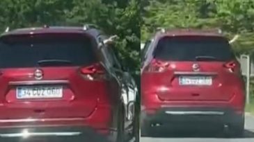 Yolda Defalarca Çöp Atarken Yakalandı! O Anlar Tartışma Yarattı…