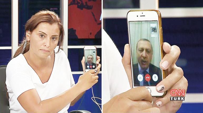 Hande Fırat 15 Temmuz gecesi canlı yayında Cumhurbaşkanı Erdoğan ile görüşüyor.