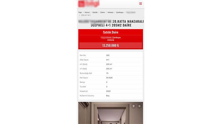 Yangından etkilenen bina içi