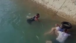 Adana’da Endişe Verici Anlar: Dengesini Kaybedip Sulama Kanalına Düştü!