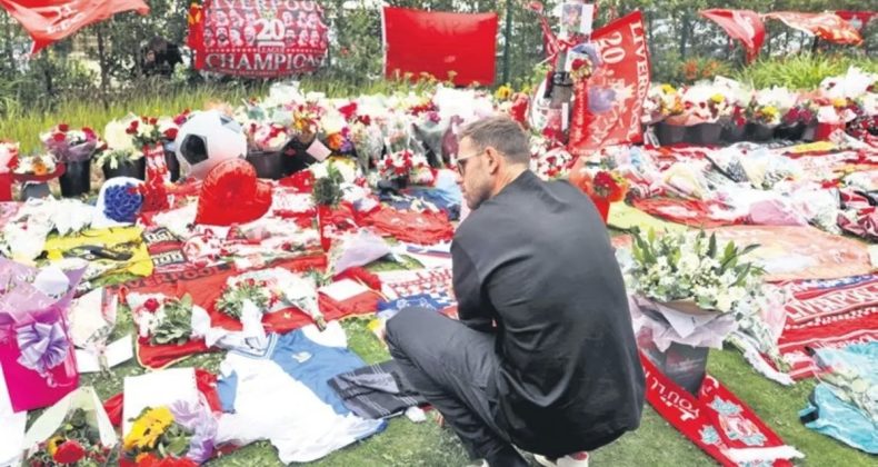 Anfield’da Jota için gözyaşları sel oldu
