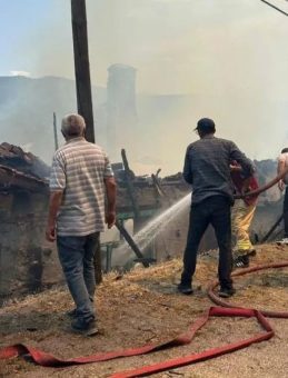 Anızda Çıkan Yangın, Asırlık Düğmeli Evleri Kül Etti