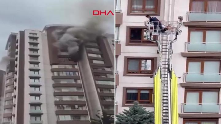 Ankara'da Yangın Çıktı! Mahsur Kalanlar Var