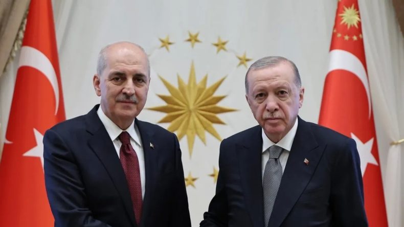 Başkan Erdoğan, TBMM Başkanı Kurtulmuş'u Görevinde Ziyaret Etti