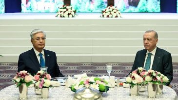 Başkan Erdoğan, Tokayev İ&ccedil;in Onur Yemeği D&uuml;zenledi