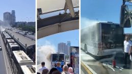 Beylikdüzü'nde Metrobüs Yangını!