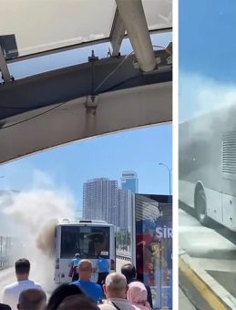 Beylikdüzü'nde Metrobüs Yangını!