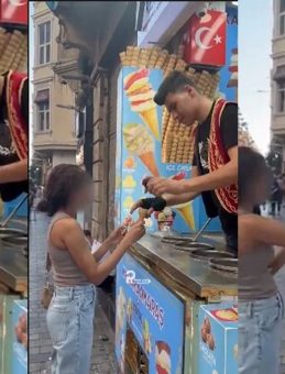 Beyoğlu'nda Tartışmalara Neden Olan Olay: Külah Oyunu ile Kadın Turist Taciz Edildi… Dükkan Kapandı