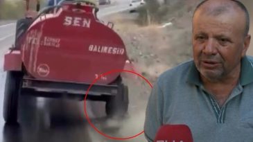 Bursa'da Patlak Lastiğiyle Yangına Su Taşıyan &Ccedil;ift&ccedil;iye Anlamlı Hediye