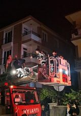 &Ccedil;orum'da 5 Katlı Binada Yangın Tarafından Oluşan Korku