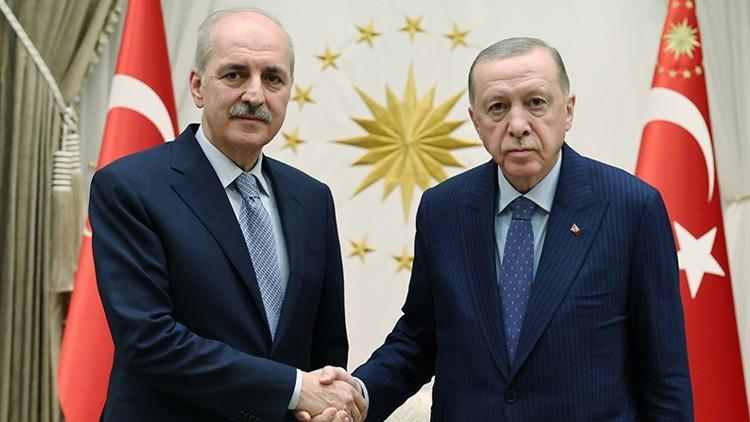 Cumhurbaşkanı Erdoğan, TBMM Başkanı Kurtulmuş ile Görüştü