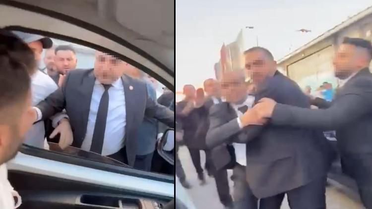 Düğün Konvoyu Yolun Trafiğini Kapatınca Gergin Anlar Yaşandı!