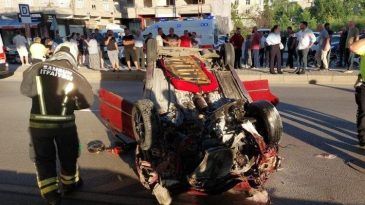 D&uuml;ğ&uuml;n Konvoyunda Kaza: 4 Kişi Yaralandı