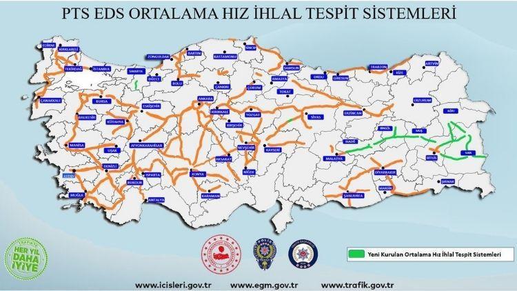 EGM Duyurdu: 9 İlde Ortalama Hız Denetimleri Başlıyor