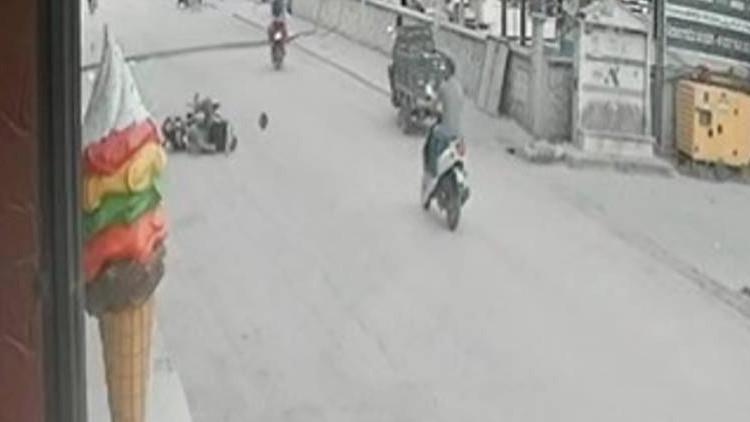Elektrik Hattı İçin Yapılan Kasis Motosiklet Sürücüsünü Hastanelik Etti
