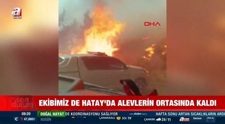 A Haber Muhabiri Alevler Arasında Kaldı