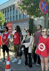 İBB BELTUR'daki İşten &Ccedil;ıkarılan İş&ccedil;ilere Destek İ&ccedil;in Zincirli Eylem!