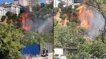 İstanbul'da korkutucu yangın! Polis hortumla, vatandaş damacanayla su d&ouml;kt&uuml;… İşte o anlar