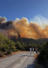 İzmir&rsquo;de Urla yangını s&uuml;r&uuml;yor, Aliağa yangını kontrol altında