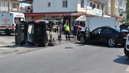 Kafa kafaya çarpıştılar! Burunları bile kanamadı
