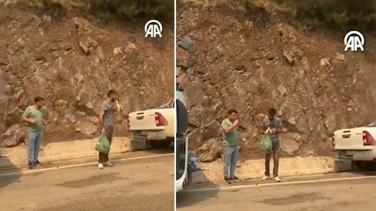 Kahreden Kazadan Hemen Önce! Yangına Su Taşırken Hayatını Kaybedenlerin Görüntüleri Ortaya Çıktı
