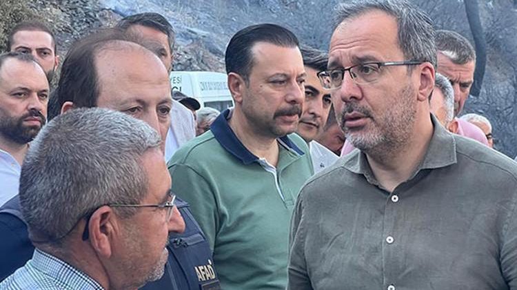 Kasapoğlu, yangın bölgesi Ödemiş'te incelemelerde bulundu