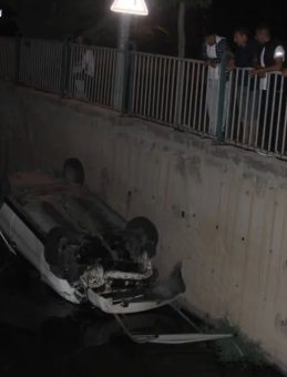 Kayseri'de otomobil su kanalına düştü: 1 yaralı