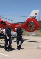 Kolunu &Ccedil;im Bi&ccedil;me Makinesine Kaptırdı! İmdadına Ambulans Helikopter Yetişti