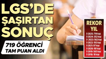 LGS&rsquo;de Şaşırtan Sonu&ccedil;… 719 &Ouml;ğrenci Tam Puan Aldı