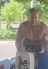 Marmaris&rsquo;te g&ouml;n&uuml;ll&uuml;lerden yangın seferberliği! Hassas b&ouml;lgelere su bidonu yerleştirildi