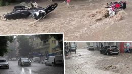 Meteoroloji Uyarısı Gerçekleşti! Sağanak Yağış Aniden Bastırdı, Cadde ve Sokaklar Göle Döndü