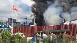 Ordu'daki Geri Dönüşüm Tesisinde Yangın Çıktı