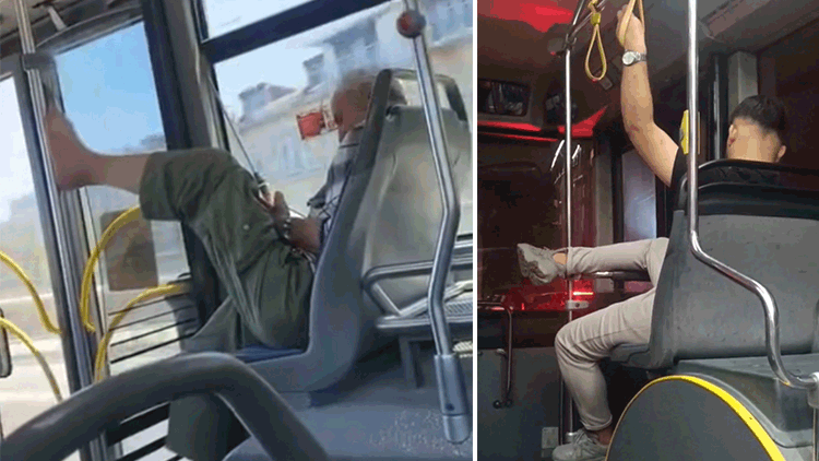 Otobüste çekilen görüntüler ‘pes’ dedirtti