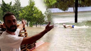 Sağanak yağış su baskınına neden oldu! Bir vatandaş sıra dışı bir tepkiye imza attı 'Bir anda kendiliğinden gelişti'