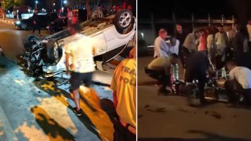 Siirt'te Korkun&ccedil; Kaza! Otomobil Takla Attı, Park Halindeki Araca &Ccedil;arptı: 5 Yaralı