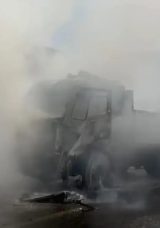 Şırnak&rsquo;ta Seyir Halindeki Kamyon Yandı