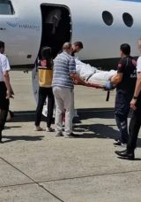 Tayland'dan İngiltere'ye nakledilen hastaya Trabzon'da oksijen ikmali yapıldı