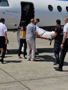 Tayland'dan İngiltere'ye nakledilen hastaya Trabzon'da oksijen ikmali yapıldı