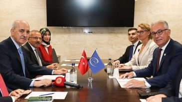 TBMM Başkanı Kurtulmuş, AKPM Başkanı Rousopoulos ile G&ouml;r&uuml;şt&uuml;
