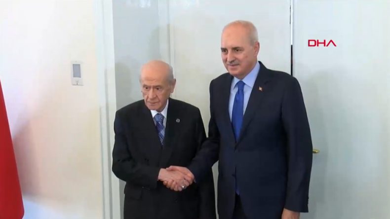 TBMM Başkanı Kurtulmuş, MHP Genel Başkanı Bahçeli'yi Ziyaret Etti